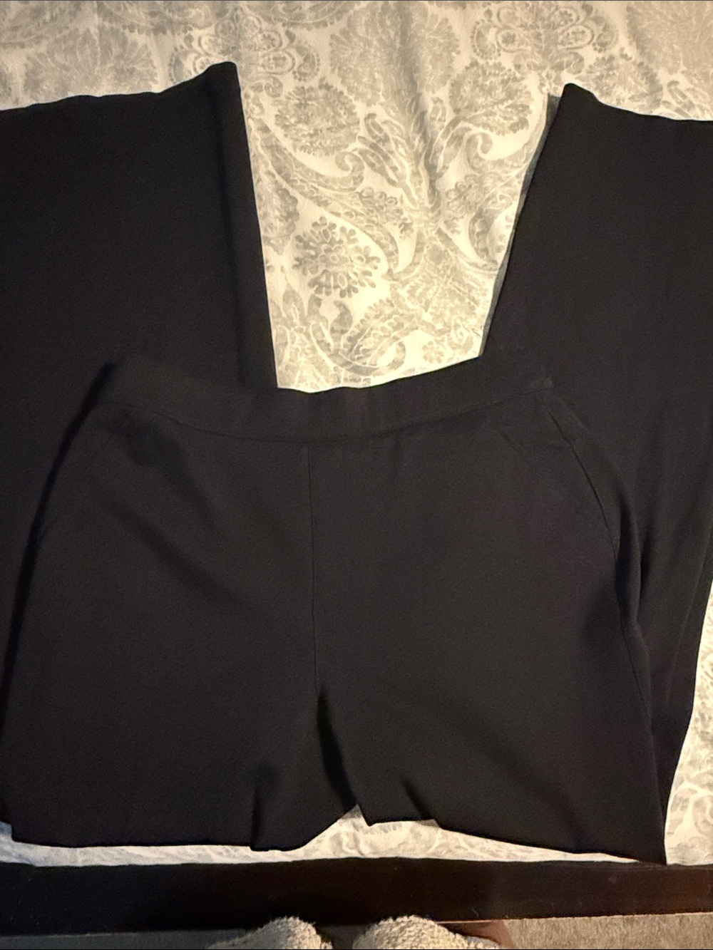 SPANX Black Wide-Leg Pull-On Pants